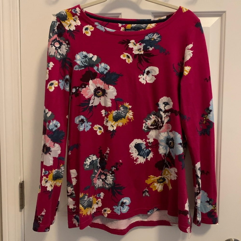 Joules Floral Print Harbour Top - size 10